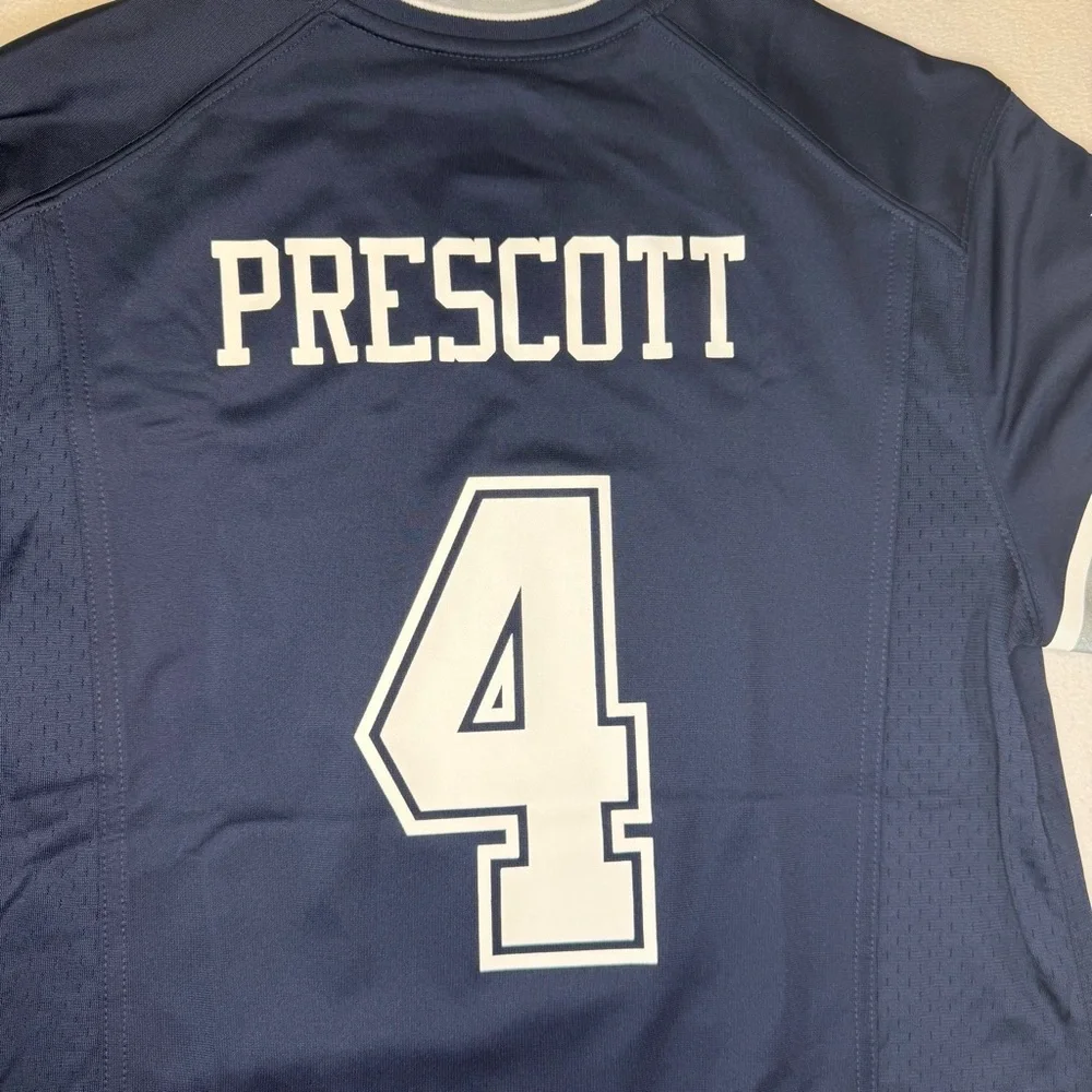 NWT NFL Nike Cowboys Dak Prescott Navy Blue Jersey Youth L 14/16‎